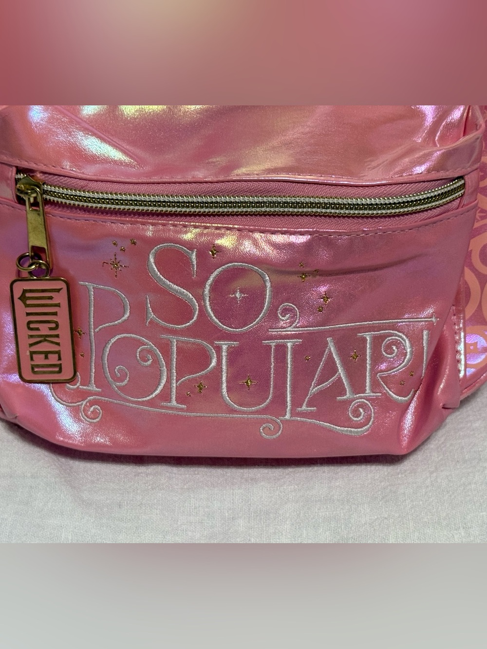 Wicked So Popular Glinda Faux Leather Pink Mini Backpack - Picture 4 of 12
